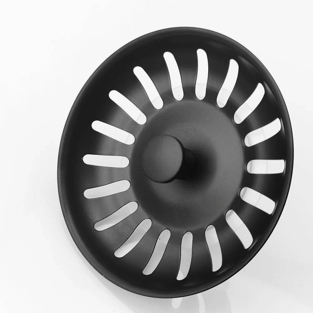 Kitchen Sink Strainer  Plug  Water Basin Sink  Drain Filter  Basket Draine Accessories  304 Stainless Steel Black