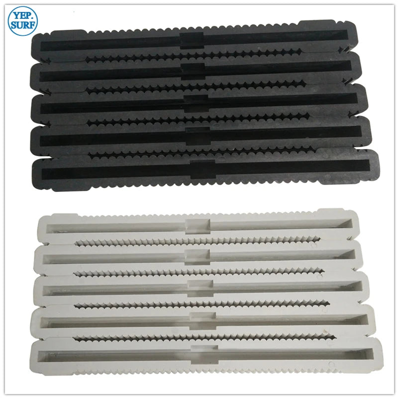 Surf Longboard Fin Box, Black, White, 10 "Length, Long Fins