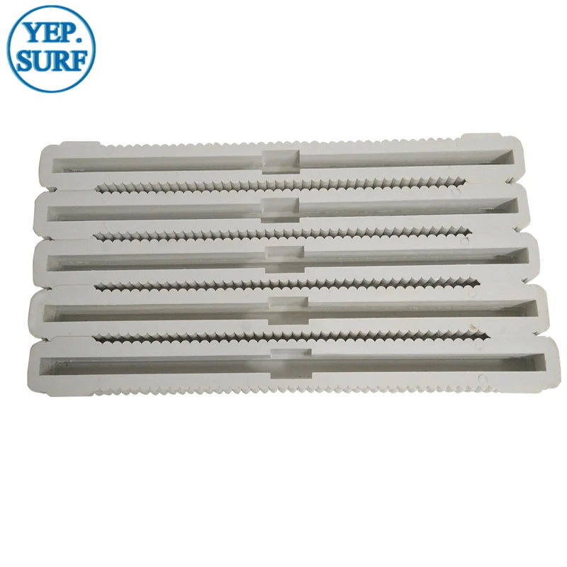 Surf Longboard Fin Box, Black, White, 10 "Length, Long Fins