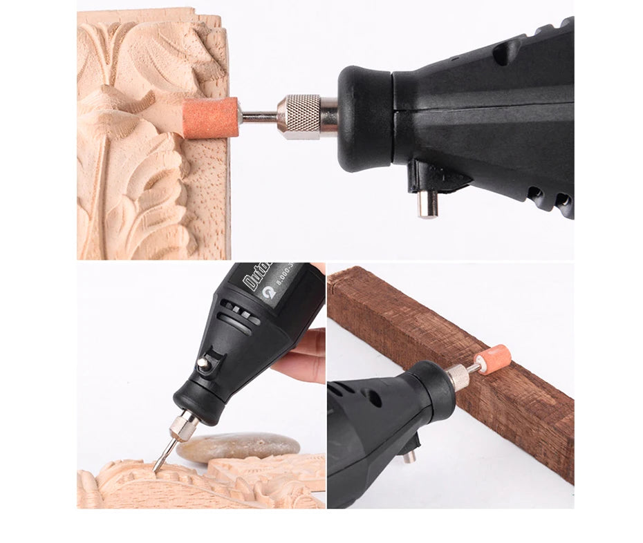 130W Power Tools Electric Mini Drill Die Grinder Engraver Polisher with Rotary Tools Set Kit Variable Speed Dremel Engraving Pen