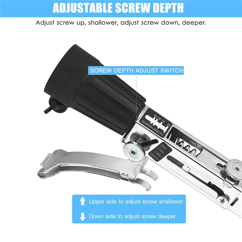 Electric Drill Automatic Chain Nail Adapter Self Tapping Screwdriver  Electric Screw Gun For Woodworking Power Tools Accessories