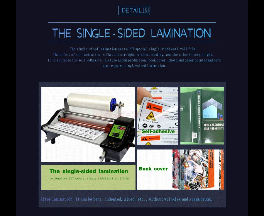DOMSEM Uv Dtf Film Sticker Roll to Roll Cold 30cm Laminating Machine A3 Size Format Full Automatic Laminator