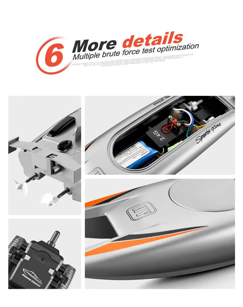 2.4G RC High Speed Racing Boat Waterproof Double Motor Remote Control Professional Speedboat 805 Gifts Toys for boys