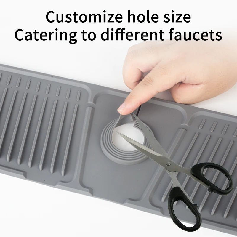 Kitchen Silicone Faucet Mat Faucet Water Catcher Mat Sink Splash Pad Countertop Protector Bathroom