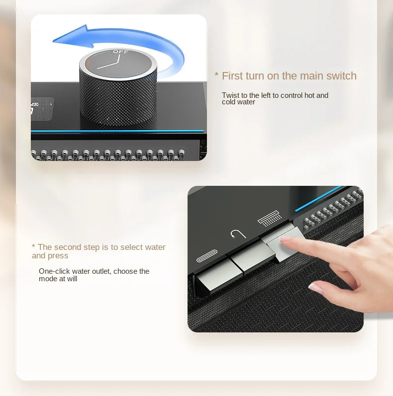 Smart Multifunction Piano Key Waterfall Large Sink 304 Stainless Steel Home Kitchen Sink with Dish Drying Holder