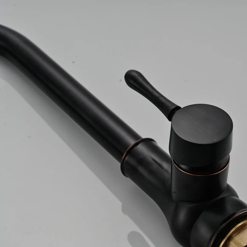 Kitchen Sink Faucet Matte Black Series for Sink Vessel Stainless Steel Hot and Cold Water Mixer Faucet