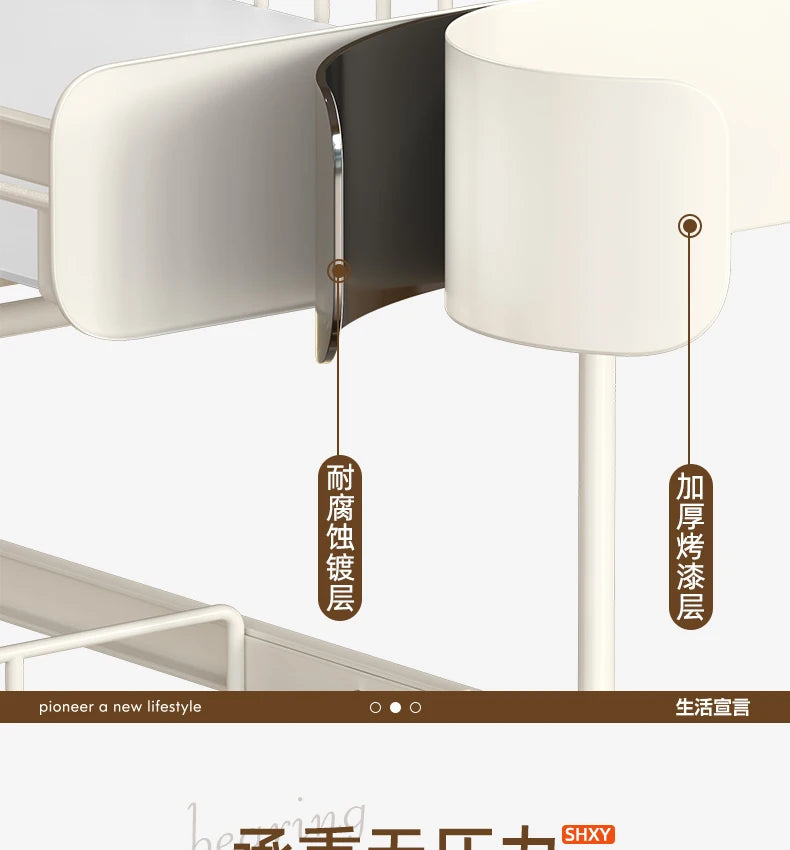 Kitchen Sink Storage Rack, Multi-Function Storage Organizer, Pot Cabinet Pull-Out Shelf, Adjustable Layer Organizer for Kitchen