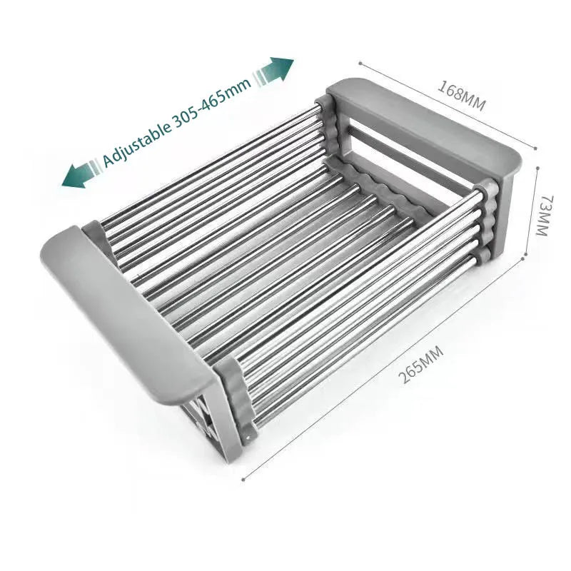 Kitchen Sink Drain Rack Dish Drain Rack Kitchen Basket Folding Drain Rack Stainless Steel Kitchen Sink Kitchen Washing Dishes