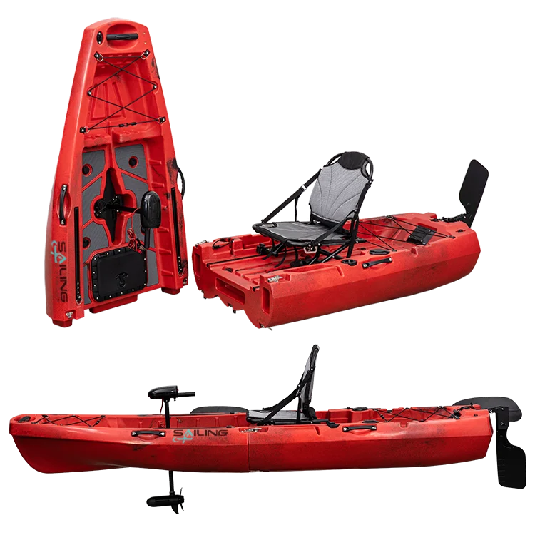 High Quality Wide and Stable Fishing Rotational Kayak with Propeller Pedal Drive for Sale Hot Selling 10ft Ningbo Sailing