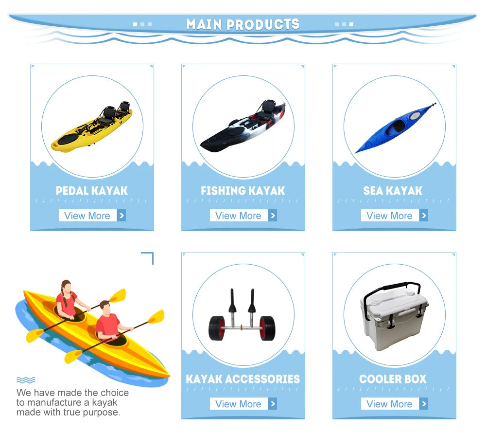 2025 Best 14FT Propeller Drive Fishing Kayak 550 LBS Modular Pedal Motor HDPE Tandem Experienced Surfing 2 Persons