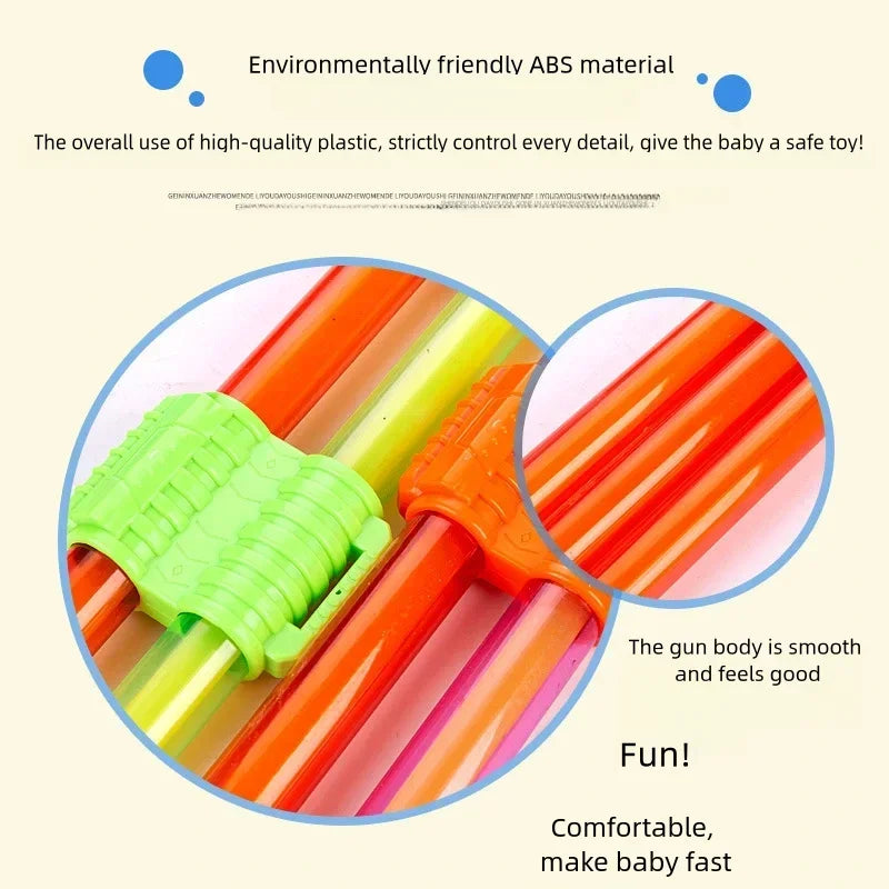 Water Guns for Kids Outdoor Fun Summer Pulling Type Water Swim Sprayer Toy Beach Double-Tube Water Outlet Water Shooter Toys