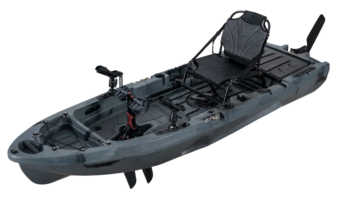 2026 Hot Selling-LSF New Design Fin Pedal Drive Kayak One Person 2.75m Modular Kayak 2 Section Detachable Fishing Boat for Sale