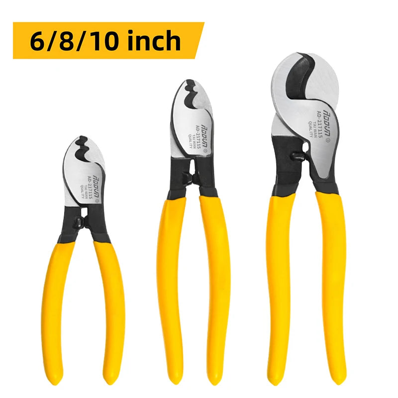 Electrician Professional Pliers Insulated Cable Cutter Shock Wire Stripper Tool Pliers Cable Scissors Hand Tools