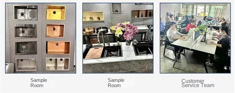 Stainless Steel Kitchen Sink with Faucet Digital Display Large Single Bowl Waterfall Rain 5 Functions System Dish Basin Sink