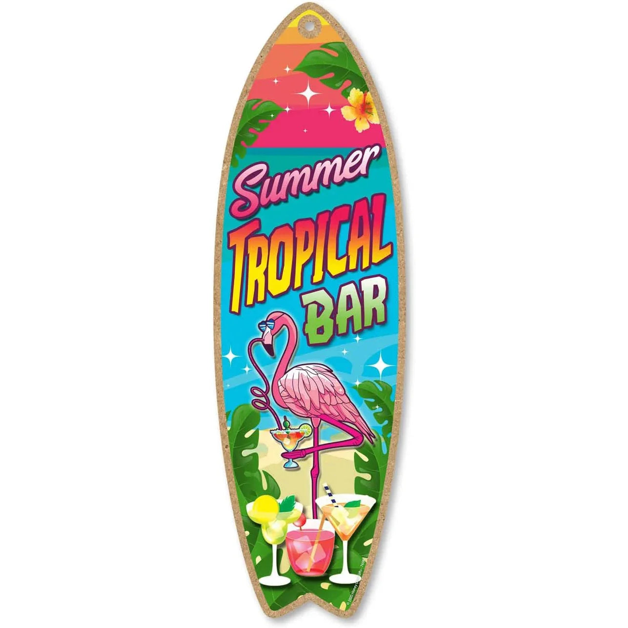 Surfboard Wooden Hanging Sign Ocean Decor Summer Decor Outdoor Decor Summer Theme Wall Decor Beach Signs for Home Cafe Bar Decor