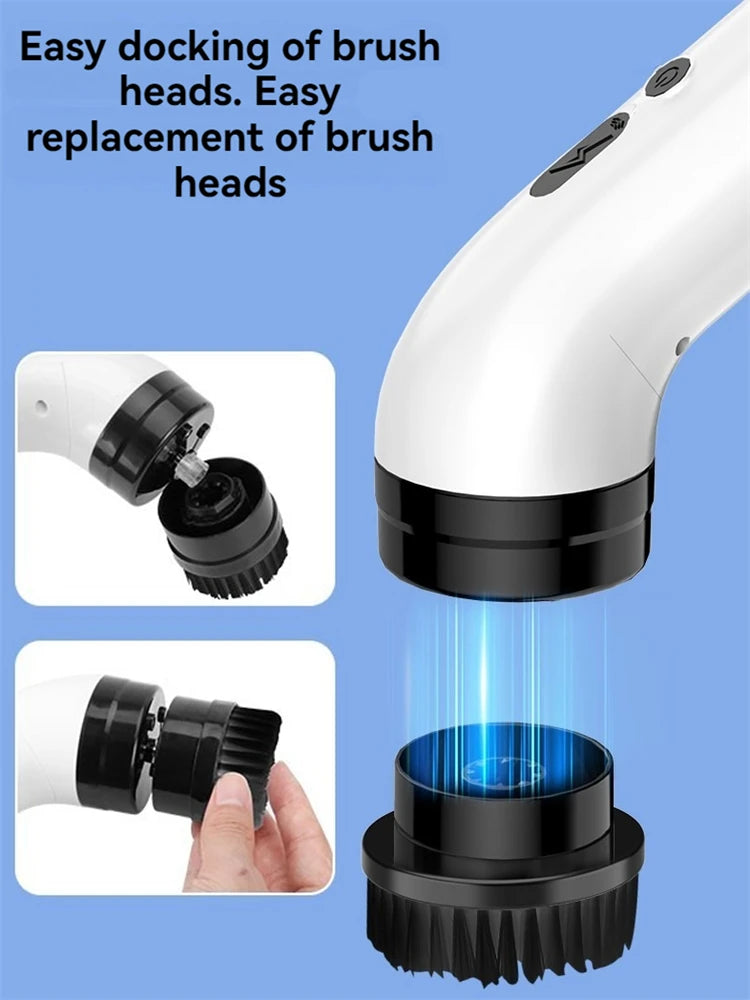 Electric Cleaning Brush Electric Spin Cleaning Scrubber Electric Cleaning Tools Parlour Kitchen Bathroom Cleaning Gadgets