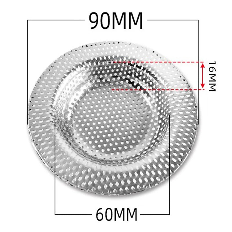 Kitchen Stainless Steel Full-hole Floor Drain Sink Dishwasher Tub Sewer Sink Strainer Bathroom Hair Catcher Floor Drain Cover