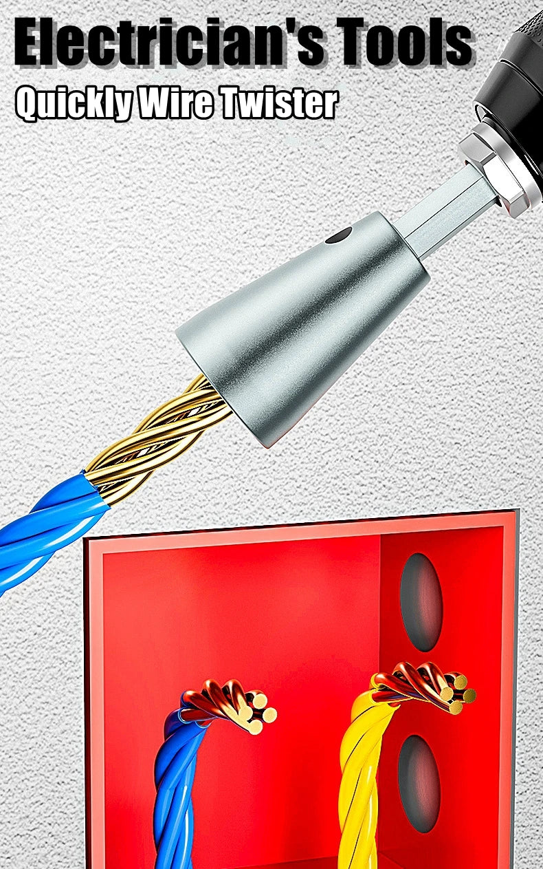 Wire Twisting Tools Handle Electrician Quickly Twister Twister Wire For Power Drill Drivers Twister Twisted Twist Cable Device