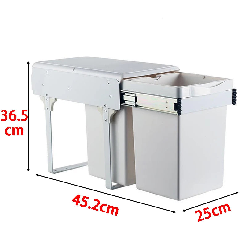 Kitchen Sink Trash Can Large Kitchen Cabinet Recycle Bin Food Waste Litter Bins Dustbin Recycling Trash Sorting Home Appliance