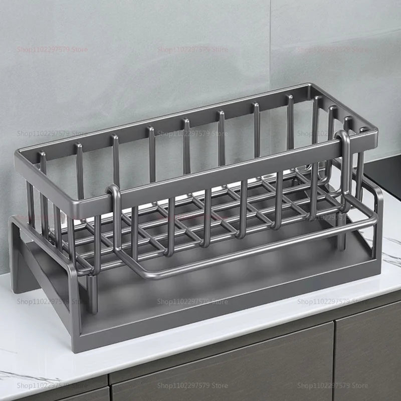Kitchen Storage Rack Storage Rack Can be Drained and Reused Without Drilling Suitable for Kitchen and Bathroom Sink Storage