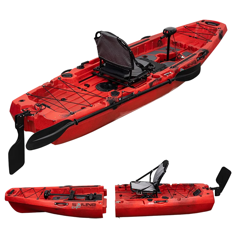 High Quality Wide and Stable Fishing Rotational Kayak with Propeller Pedal Drive for Sale Hot Selling 10ft Ningbo Sailing