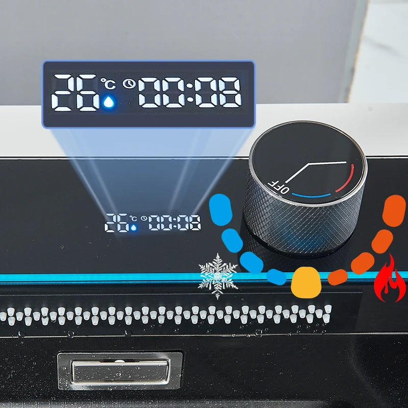 Stainless Steel Kitchen Sink with Faucet 75*45cm Large Single Bowl Digital Display Dish Basin Sink Waterfall Hot Cold Faucets