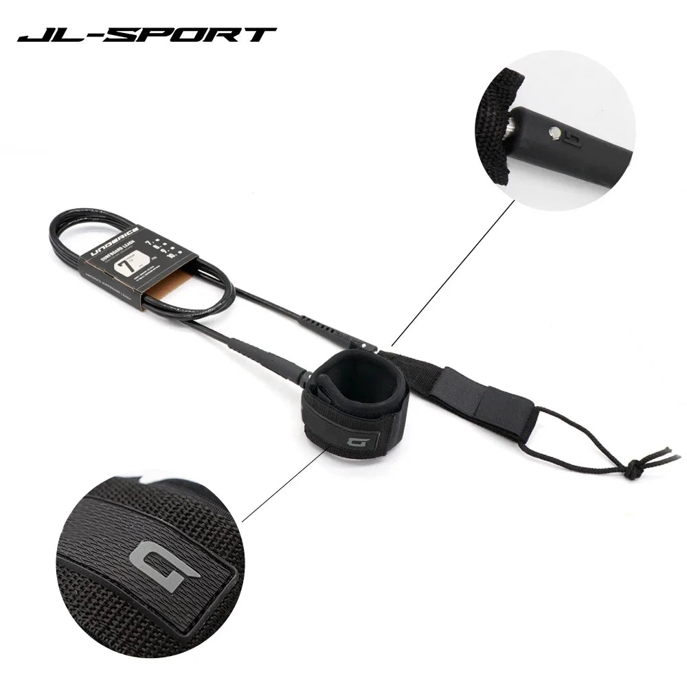 Surf Leash Surfboard Leash DK Brand Surfing Leash 6~9FT 7mm Surfboard Foot Leash Straight Foot Rope For Wind Surfing Accessories