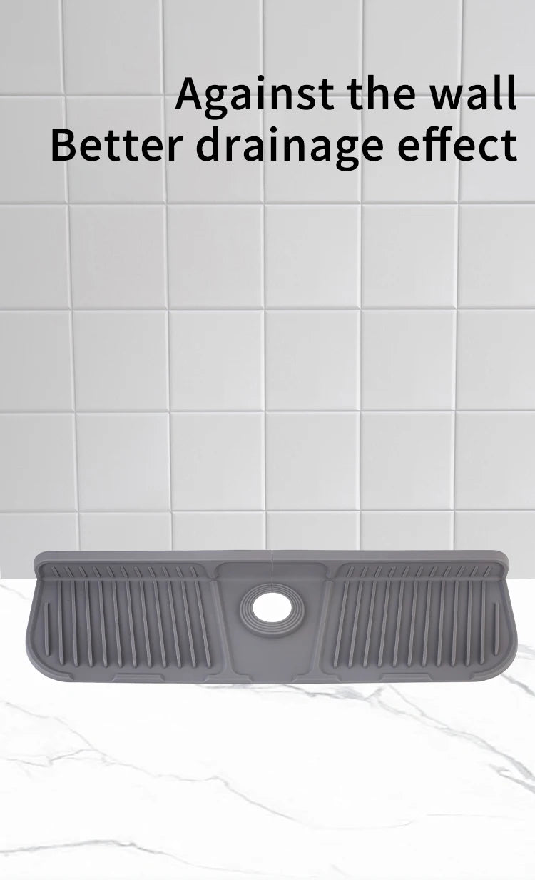 Kitchen Silicone Faucet Mat Faucet Water Catcher Mat Sink Splash Pad Countertop Protector Bathroom