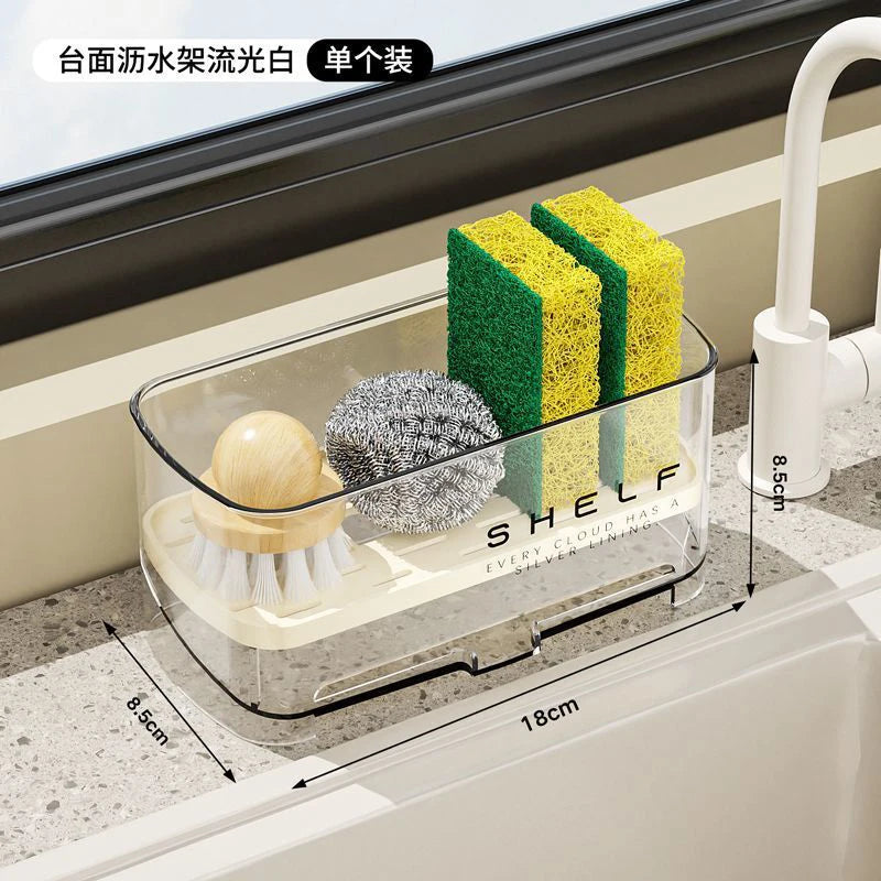 Kitchen Organizer Sink Cleaning Tools Storage Rack Kitchen Multifunctional Drain Rack for Sponge Cleanser Organizer
