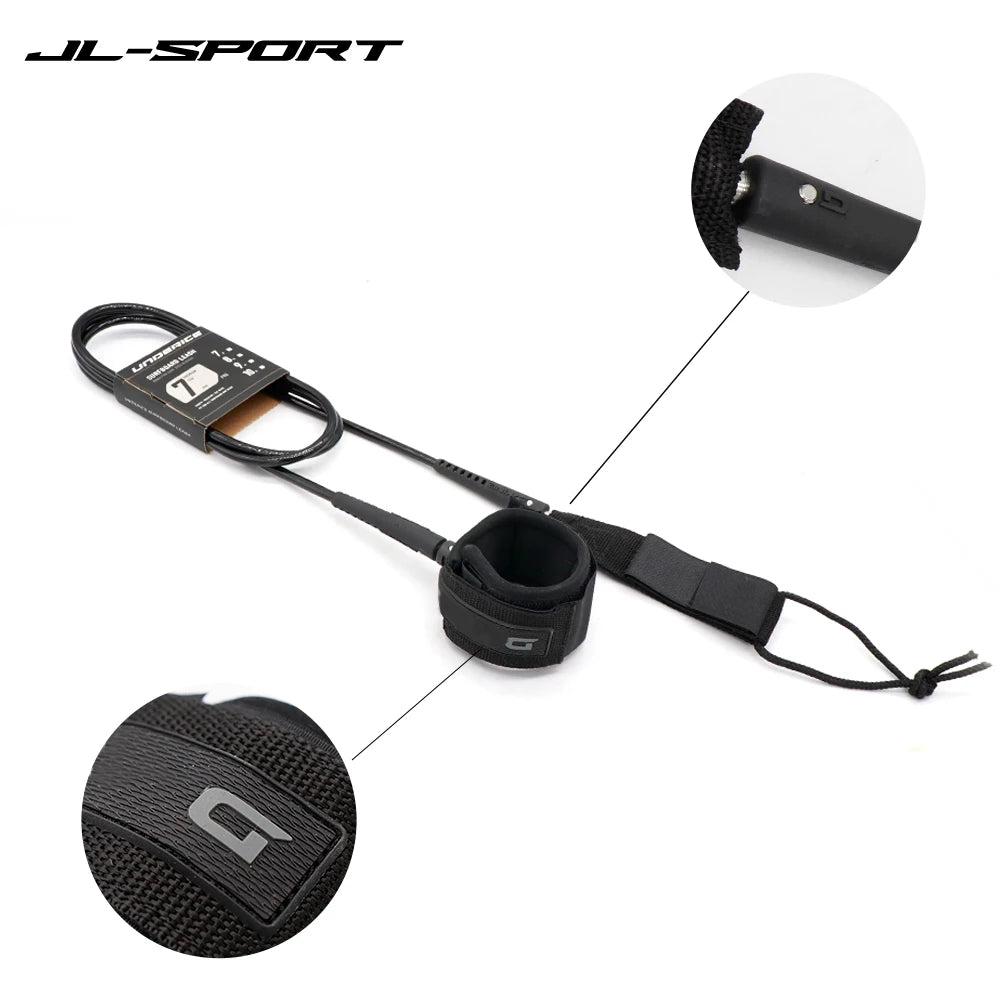 Surf Leash Surfboard Leash DK Brand Surfing Leash 6~9FT 7mm Surfboard Foot Leash Straight Foot Rope For Wind Surfing Accessories