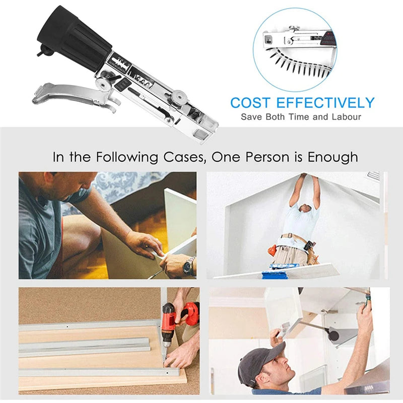 Electric Drill Automatic Chain Nail Adapter Self Tapping Screwdriver  Electric Screw Gun For Woodworking Power Tools Accessories