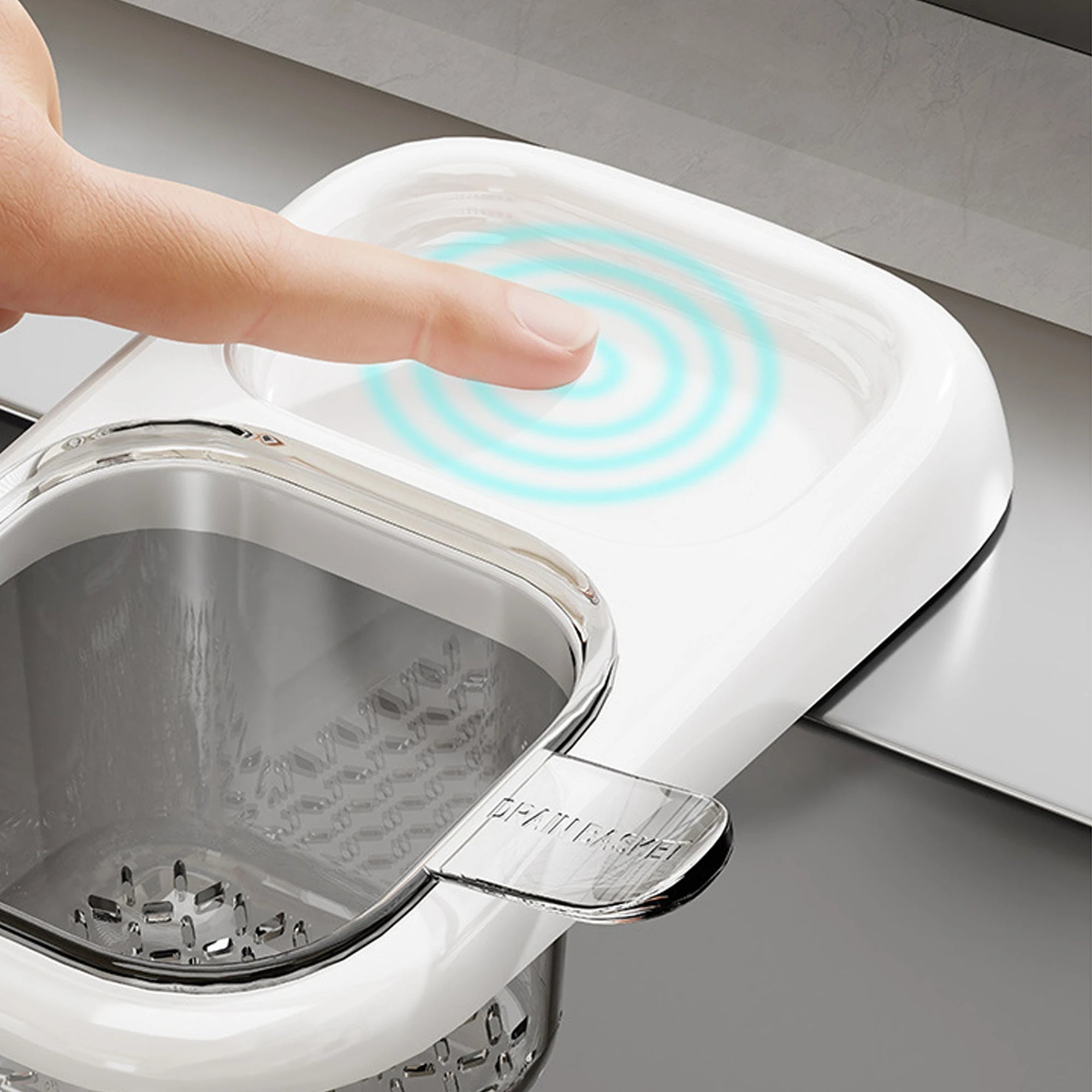 Kitchen Sink Drain Basket, Sink Separator for Leftover Food Scraps, Filter Basket with Suction Cup, No Installation Required, Multifunctional Household Drain Rack, Kitchen Drainage Filter Storage Basket