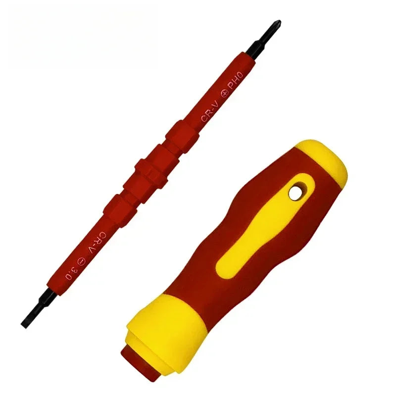 Electrician Repair Tools Kit 13pcs 1000V Changeable Insulated Screwdrivers Set with Magnetic Slotted Bits