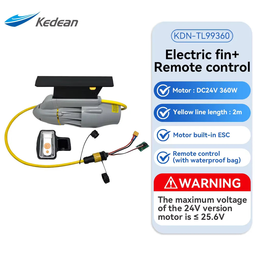 Kedean Underwater Thruster Motor for Kayak Boats Accessories, Electric Fins Propeller Stand Up Paddle SUP Surf Fishing Motor