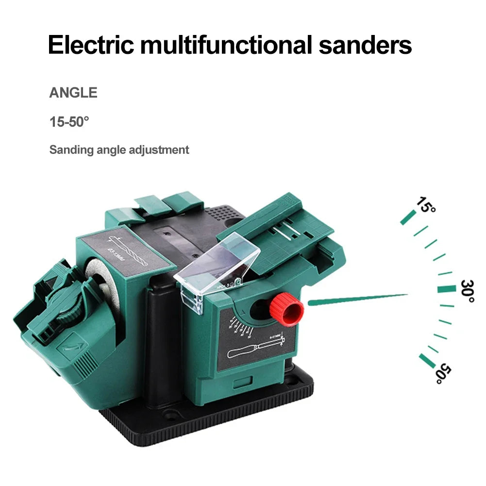 Electric Sharpener Drill Bit Sharpening Tools Multifunction Sharpener Angle Adjustable Portable for Knife Chisel HSS Drill