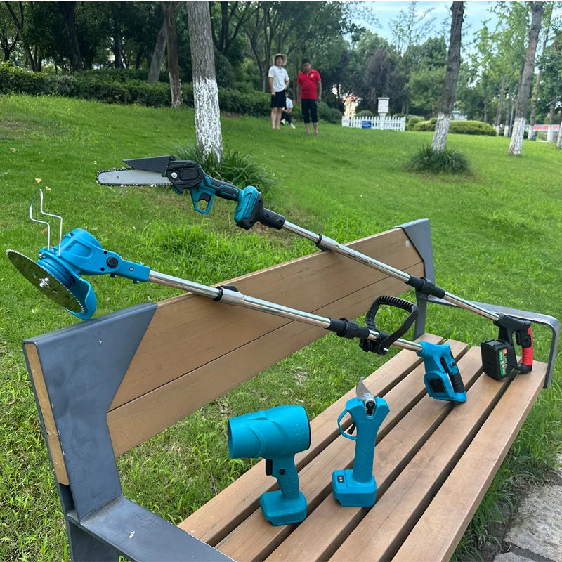 Gardening Electric Tools Electric Lawn Mower Chain Saw Telescopic Pole Electric Scissor Leaf Blower Handheld Garden Lawn Weeding