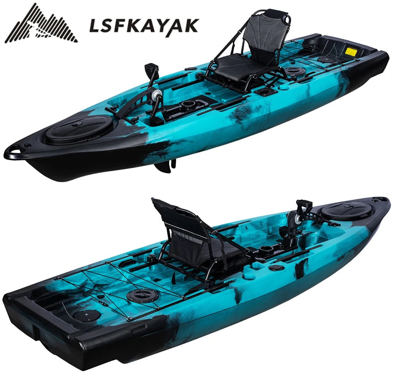 11ft Fishing Rotational Kayak With Propeller Pedal Drive Wide And Stable Sea Fishing Canoe