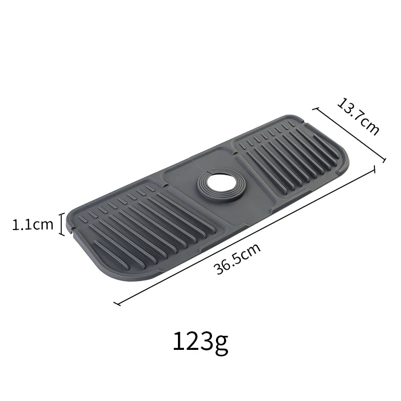 Kitchen Silicone Faucet Mat Faucet Water Catcher Mat Sink Splash Pad Countertop Protector Bathroom