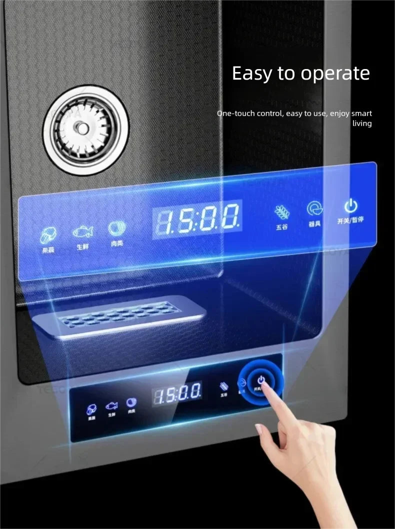 304 Stainless Steel Kitchen Sink Multifunctional Water Catalyst Purify Ingredients 100x50 Large Double Slot Wash Vegetable Basin