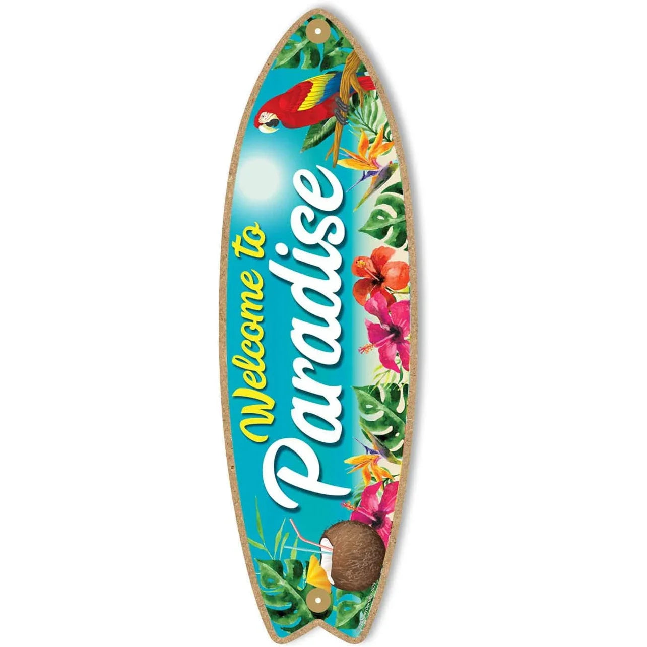 Surfboard Wooden Hanging Sign Ocean Decor Summer Decor Outdoor Decor Summer Theme Wall Decor Beach Signs for Home Cafe Bar Decor