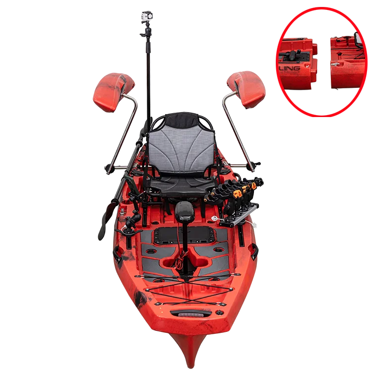 High Quality Wide and Stable Fishing Rotational Kayak with Propeller Pedal Drive for Sale Hot Selling 10ft Ningbo Sailing