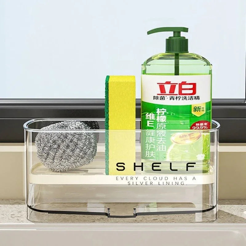 Kitchen Organizer Sink Cleaning Tools Storage Rack Kitchen Multifunctional Drain Rack for Sponge Cleanser Organizer