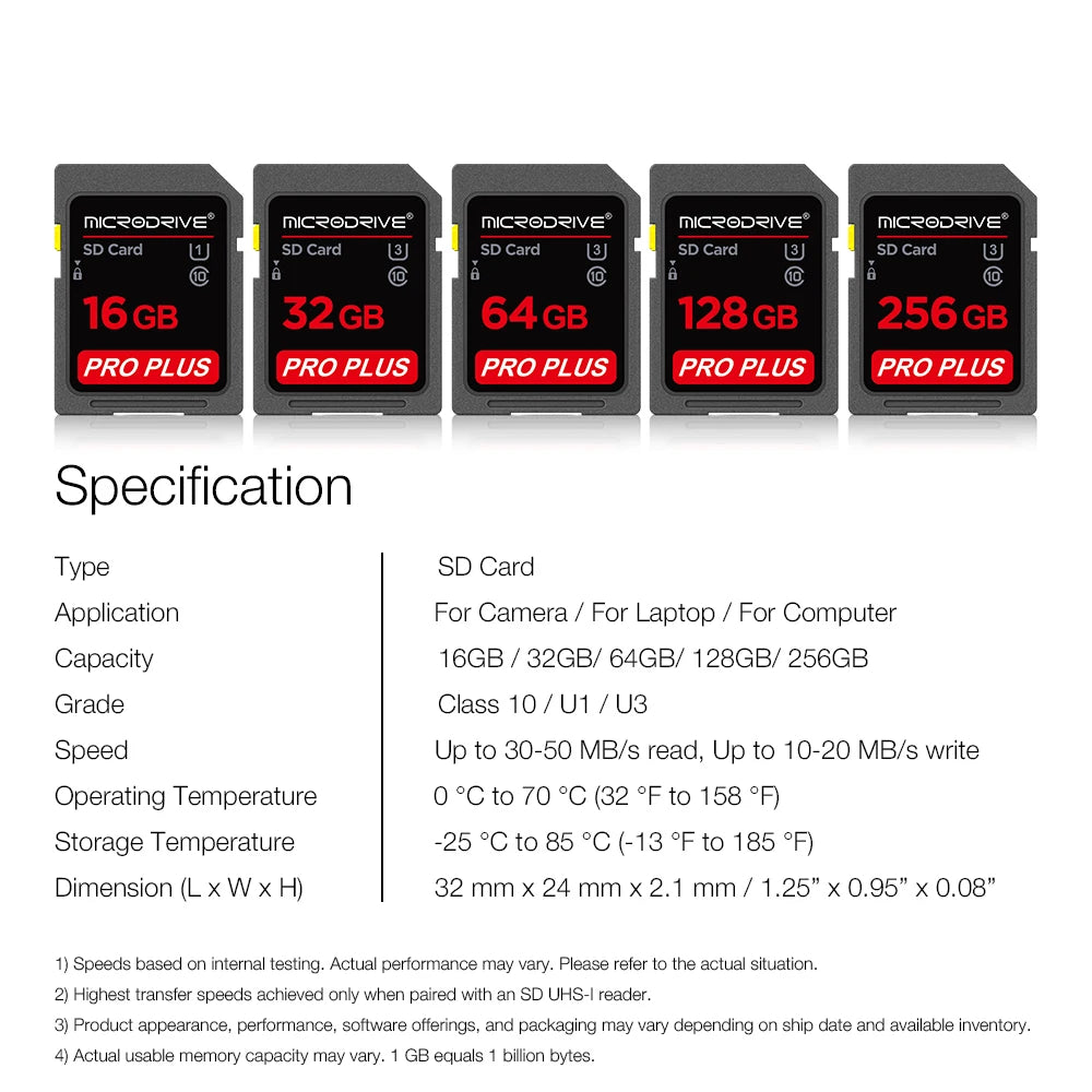 High speed Class 10 SD Card 16GB 32GB 64GB 128GB 256GB carte sd Memory Card Flash usb stick sdcards For Camera
