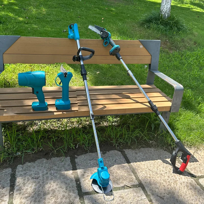 Gardening Electric Tools Electric Lawn Mower Chain Saw Telescopic Pole Electric Scissor Leaf Blower Handheld Garden Lawn Weeding
