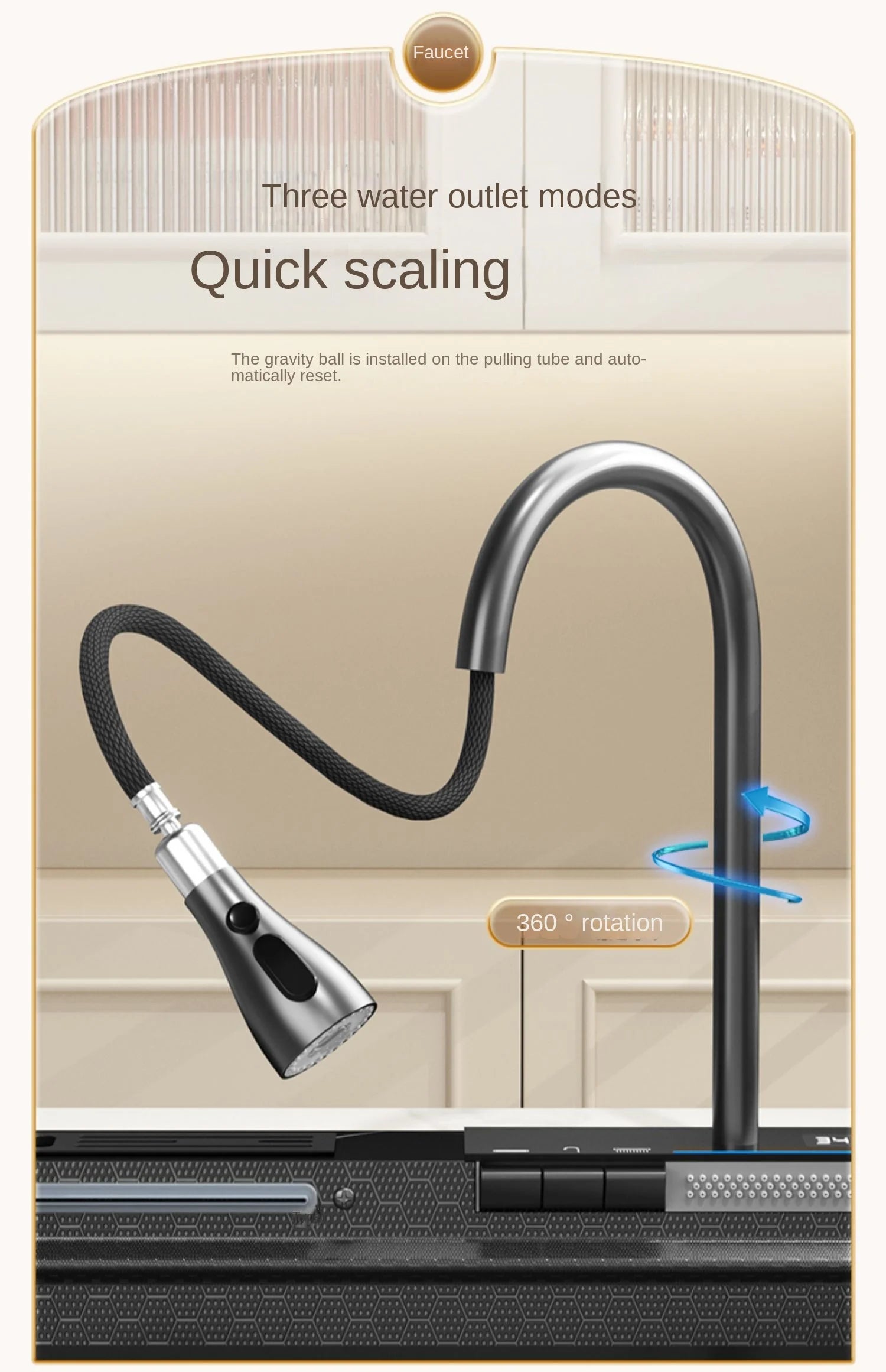 Smart Multifunction Piano Key Waterfall Large Sink 304 Stainless Steel Home Kitchen Sink with Dish Drying Holder