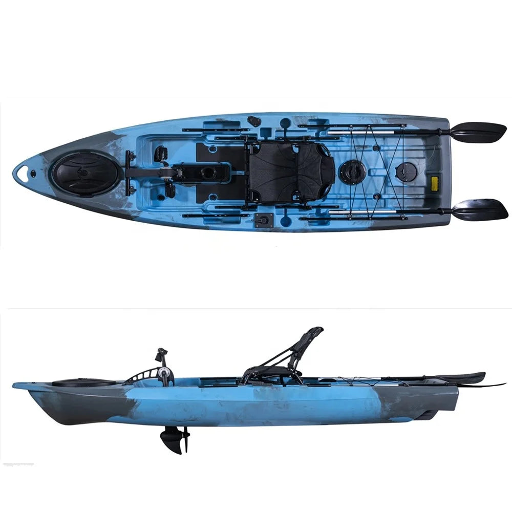 11ft Fishing Rotational Kayak With Propeller Pedal Drive Wide And Stable Sea Fishing Canoe