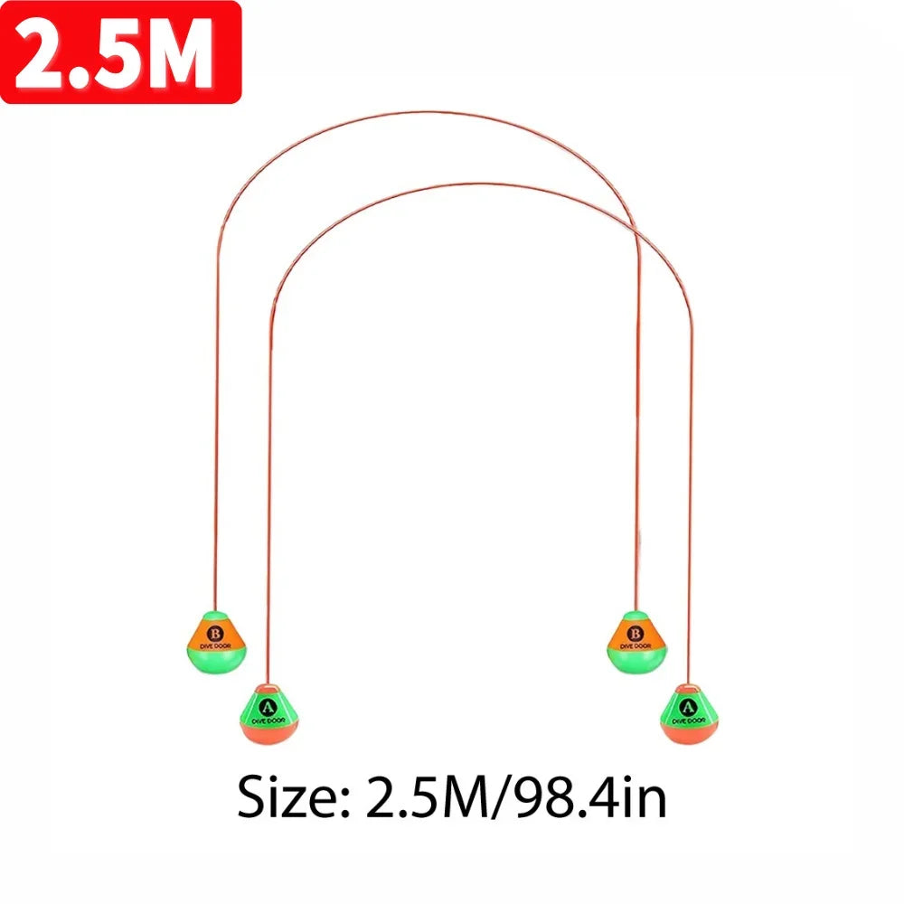 2pcs/set Through Door Diving Ring Funny Swimming Game Aids Reusable Underwater Swimming For Adults Kids Pool Through Rings