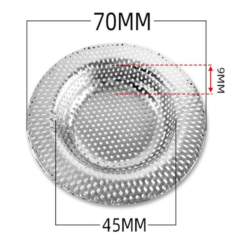 Kitchen Stainless Steel Full-hole Floor Drain Sink Dishwasher Tub Sewer Sink Strainer Bathroom Hair Catcher Floor Drain Cover