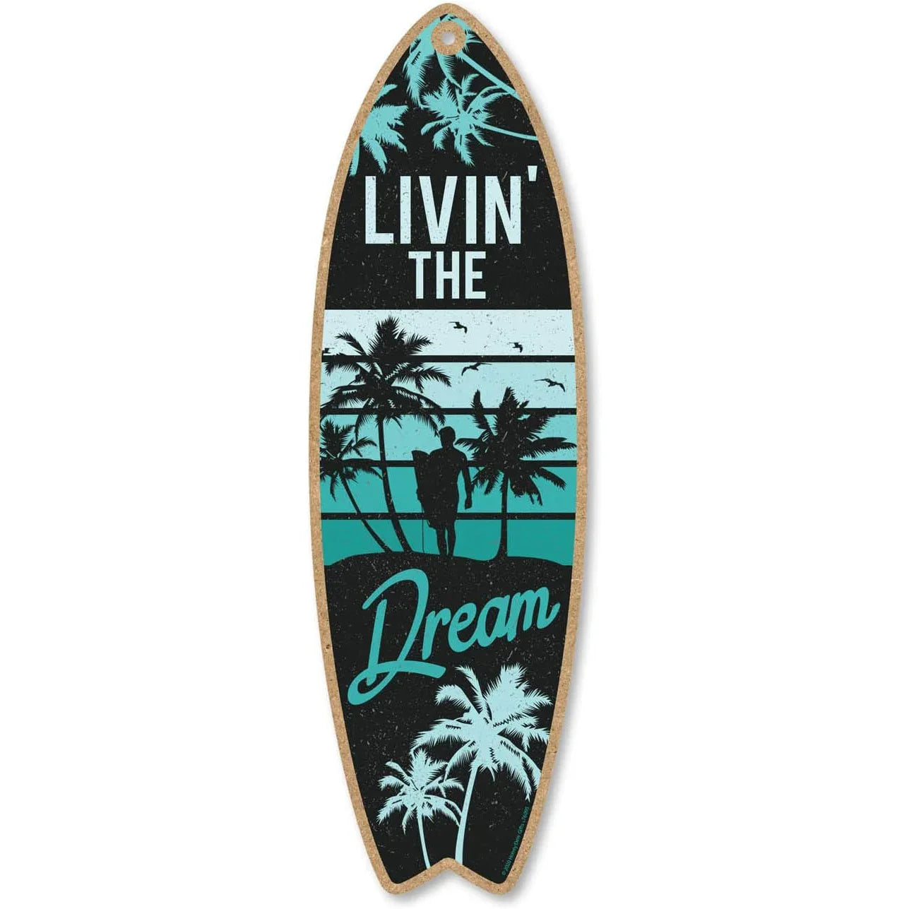 Surfboard Wooden Hanging Sign Ocean Decor Summer Decor Outdoor Decor Summer Theme Wall Decor Beach Signs for Home Cafe Bar Decor