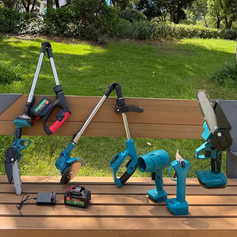 Gardening Electric Tools Electric Lawn Mower Chain Saw Telescopic Pole Electric Scissor Leaf Blower Handheld Garden Lawn Weeding